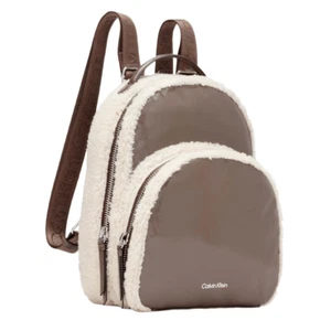 Calvin Klein Estelle Backpack 11.5” x 8.5” x 5” Modern Taupe Natural Retro Y2K - Picture 1 of 12