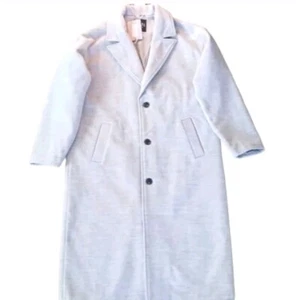 BoohooMAN Single Breasted LongLine Overcoat, XXL Big&Tall, Grey. - Picture 1 of 11