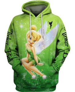 Tinker Bell I'm A Little Fairy Princess schöne Tinker Bell 3D KAPUZENPULLOVER - Bild 1 von 3
