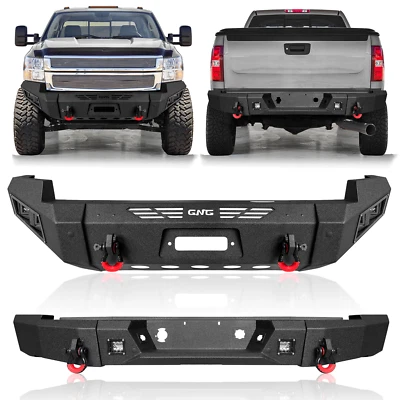 New Front/Rear Bumper For 2007-2010 Chevy Silverado 2500/3500 W/Winch plate Foto 1 de 4
