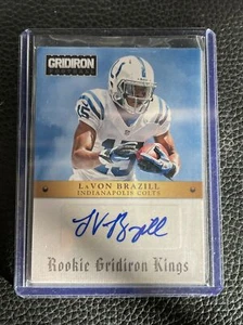 2012 Gridiron LaVON BRAZILL 99/99 auto RC rookie Indianapolis Colts - Picture 1 of 1