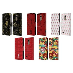 LIVERPOOL FC CREST & LIVERBIRD PATTERNS 1 PU LEATHER BOOK CASE FOR LG PHONES 1 - Picture 1 of 7