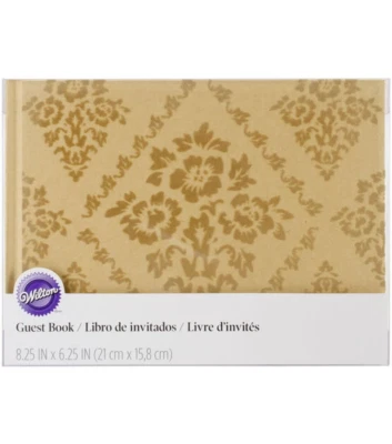 Libro de visitas rústico kraft y floral Foto 1 de 3