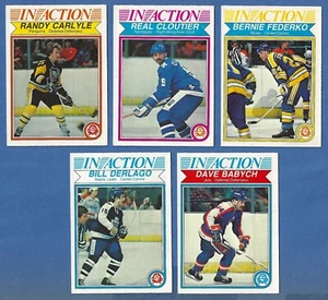 5 O-PEE-CHEE 1983 HOCKEY IN ACTION CARDS #266 #280 #303 #320 #376 NM-MINT - Picture 1 of 2
