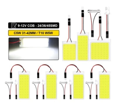 LED Bulb T10 C5W LED COB Light 12V White Car Interior Dome Reading Trunk Lmaps - Image 1 of 4