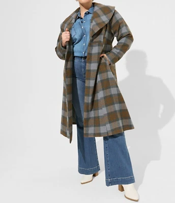 Torrid Outlander Mackenzie Tartan Plaid Wool-Blend Coat Size 00 10 Medium NWT - Image 1 of 3