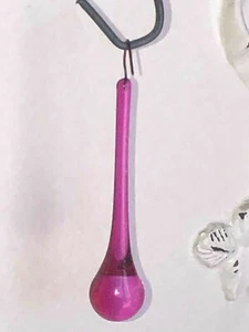 LÁMPARA DE ARAÑA DE GOTA DE LÁGRIMAS DE VIDRIO Fucsia 3"" PIEZA COLGANTE ADORNO - Imagen 1 de 8