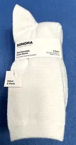 NEW Women's Sonoma One Pack of 5 Pair The Everyday Crew Socks Size 9-11 - NWT - Picture 1 of 4