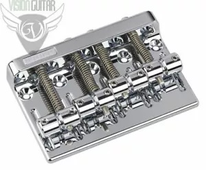 Gotoh Quality Bass Bridge 2-1/4" String Spacing - Chrome - Picture 1 of 2