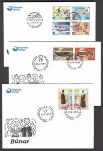 Faroer G73 3 juegos 4 FDC 1989 disfraces deportivos barco caballo CV 17 eur - Imagen 1 de 1