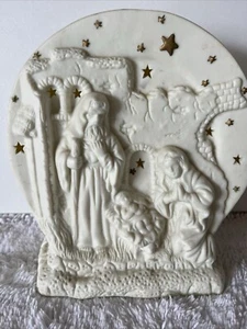Vintage Lighted “Oh Holy Night” Nativity Scene, Works Good - Picture 1 of 14