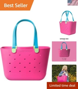 Beach Bag Rubber Tote | Waterproof Large Tote Bag with Zipper Pocket for Beac... - Picture 1 of 8