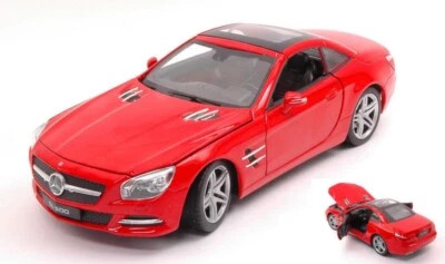 MODELLINO AUTO STATICO WELLY MERCEDES SL500 2012 HARD TOP ROSSO SCALA 1:24 - Immagine 1 di 2