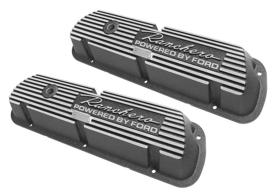 Ranchero 1962-79 impulsado por Ford aluminio negro cubiertas de válvula 260 289 302 347 351W Foto 1 de 1