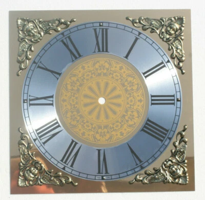 280x280mm SQUARE CLOCK DIAL WITH CAST SPANDRELS with or without Chime Lever Slot - Image 1 of 2