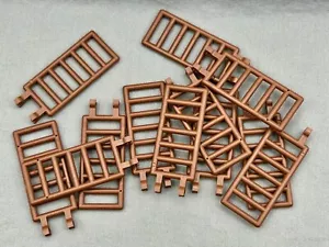 LEGO Parts Lot (12) Ct ~ Ladder Reddish Brown 7x3 w Double Clips ~ No 6020 - Picture 1 of 1