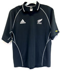 Adidas New Zealand All Blacks Sz XL Black  Polo Shirt (B29)