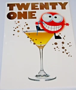 Karte 21. Geburtstag. Papierrosenkarten. (CB9) - Bild 1 von 3