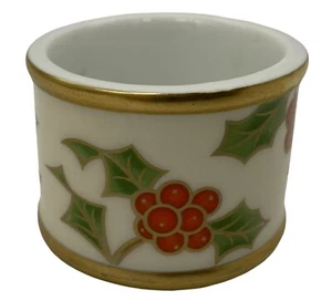 Fitz & Floyd Christmas Holly Napkin Ring - Picture 1 of 1