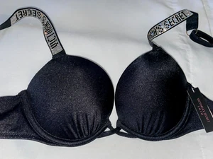 Victoria Secret Swim Bombshell AÑADIR 2 TAZAS Correa Brillante Bikini Top Estrás Logo - Imagen 1 de 34
