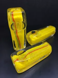 BLOWN GLASS USA 3” MINI HAND PIPE HITTER HEAVY POCKET BOWL CUBE BLOCK XC20Y OG 1 - Picture 1 of 12