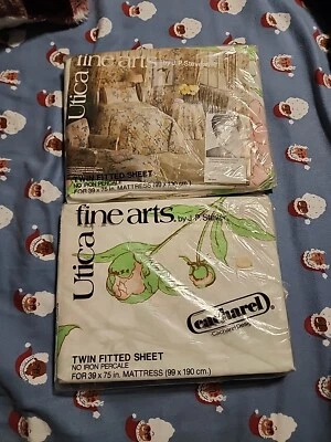 Винтажный Utica пион цветочные полный размер плоский лист без железа новый - Изображение 1 из 3