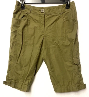 Pantalones Cortos J. Jill Para Mujer Bajo Cintura Calce Genuino Verde 100% Algodón Talla 4 RN97641 Foto 1 de 4