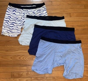 BAMBOO COOL Boxer Briefs 4-Pack Bamboo Soft Lightweight Underwear Trunks XXL - Picture 1 of 4