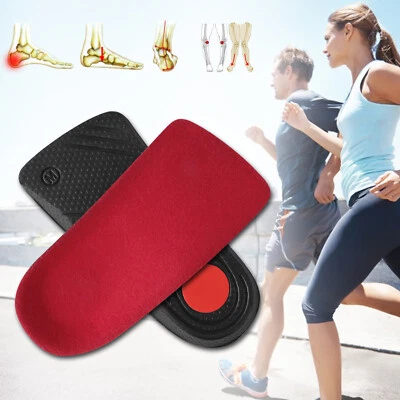 Slim Orthotic Insoles Arch Support Heel Cushion Plantar Fasciitis innersoles USA - Image 1 of 4