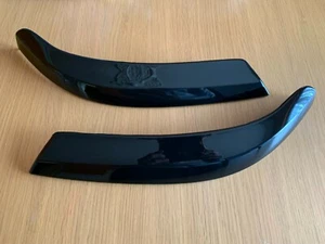 GLOSS BLACK HEADLIGHT BROWS EYEBROWS TRIM COVERS FITS VW TRANSPORTER T5.1 10-15 - Picture 1 of 3