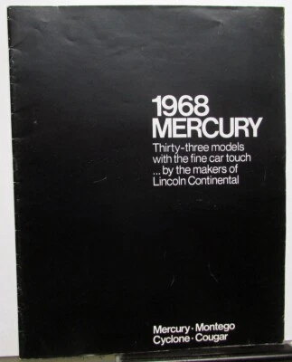 1968 Mercury Montego Cyclone Cougar XR-7 GT Wagons Full Line Sales Brochure Orig Foto 1 de 4