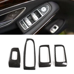 4xCar Interior Door Window Lift Switch Cover For Mercedes Benz S Class 2014-2020 - Picture 1 of 6