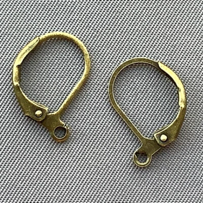 Pendientes con cierre de palanca 16x10 mm latón antiguo enchapado aleación Q20 par por paquete Foto 1 de 2