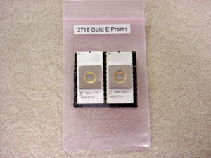 MBM 2716 GOLD E PROMS X2, tira, borrado y limpiado, ¡VENDEDOR DE EE. UU.! - Imagen 1 de 3