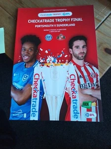 CHECKATRADE TROPHY FINAL 2019 Portsmouth v Sunderland - Official programme (LU) - Picture 1 of 2