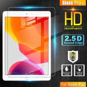 For iPad 10th 9th 8th 7th 6th 5th Gen Air 1 3 5 Tempered Glass Screen Protector - Picture 1 of 10