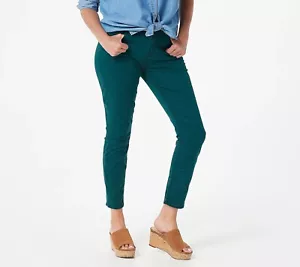 7 for All Mankind Jen7 Sateen Ankle Skinny Jeans - Green / Pine All Sizes *NEW* - Picture 1 of 4