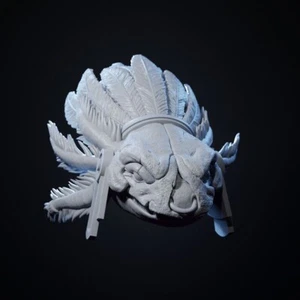 Axolotl Guerrero Azteca Cabeza Personalizada para Legiones Míticas y otras figuras de acción - Imagen 1 de 1