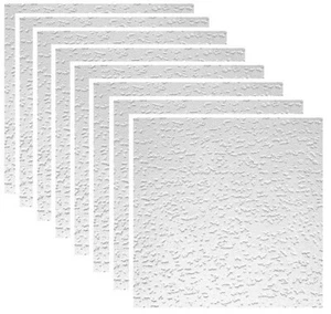 USG 4240 12" x 12" Tivoli strukturierte Nut in Feder Deckenfliesen - 8er Pack - Bild 1 von 7
