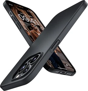 iPhone 15 Hülle 15 Pro 15 Pro Max Schwarz Slim Dünn Matt Ohne Fingerabdruck Griff Leicht - Bild 1 von 24
