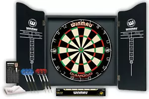 Winmau Profi Dart Set - Diamant Plus Dartboard - Schrank - 2 x Darts  - Bild 1 von 3