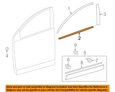 TOYOTA OEM RAV4-puertas ventana barrido-cinturón moldura resistente al clima derecha 757100R030 Foto 1 de 2