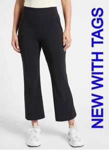 Athleta 12T Cosmic Kick Flare Crop High Rise Travel Pant Black *NEW WITH TAGS* - Bild 1 von 3
