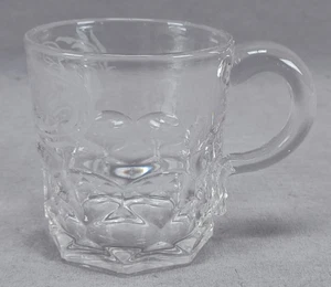 EAPG Lyon & Co 3 New York Honeycomb Engraved Brook Flint Glass Mug Circa 1860s - Picture 1 of 12