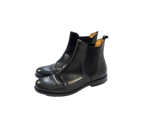 Bowen Womens Chelsea Boots Black Leather US 7.5 UK 6.5 Ankle Booties Spain Luxe - Picture 1 of 14