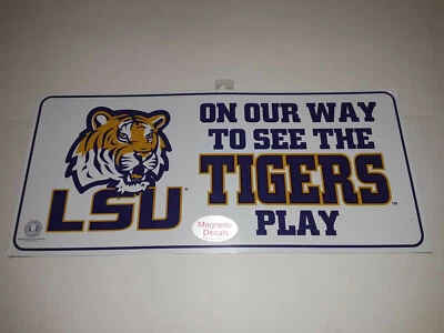 LSU Tigers Magnetic Decal  18" x 8"  - Image 1 of 2