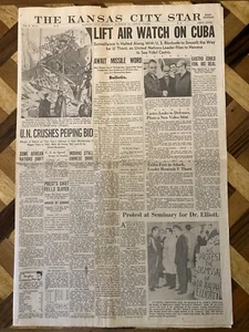 Kubakrise: Lift Air Watch on Cuba 30. Oktober 1962 Zeitung - Bild 1 von 12