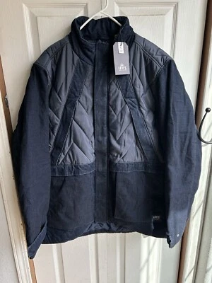 NUEVO CON ETIQUETAS $398 Chaqueta Abrigo de Montaña Acolchada Denim Hecha y Hecha a Mano Levi's Japón Talla XL Foto 1 de 4