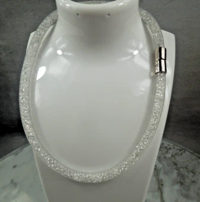 NUEVO EN CAJA Brazalete/Collar Swarovski 5237754 Cristal Blanco Polvo de Estrellas Plata Envolvente Foto 1 de 4