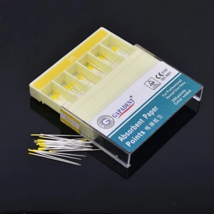 400 Points Dental Absorbent Paper Points 20# 0.02 Taper Yellow Label Color Coded - Picture 1 of 12